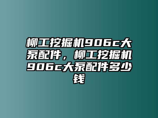 柳工挖掘機906c大泵配件，柳工挖掘機906c大泵配件多少錢