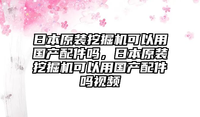 日本原裝挖掘機(jī)可以用國(guó)產(chǎn)配件嗎，日本原裝挖掘機(jī)可以用國(guó)產(chǎn)配件嗎視頻