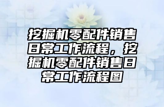 挖掘機(jī)零配件銷售日常工作流程，挖掘機(jī)零配件銷售日常工作流程圖