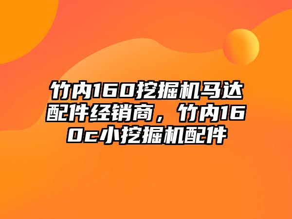 竹內(nèi)160挖掘機馬達配件經(jīng)銷商，竹內(nèi)160c小挖掘機配件