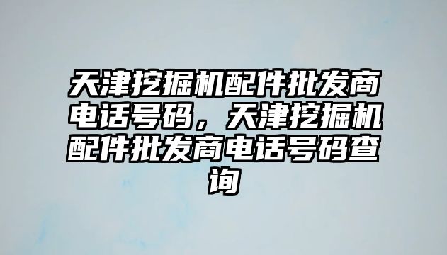 天津挖掘機配件批發(fā)商電話號碼，天津挖掘機配件批發(fā)商電話號碼查詢