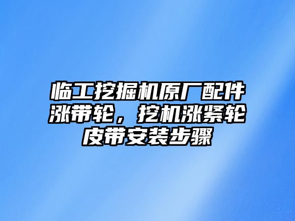 臨工挖掘機(jī)原廠配件漲帶輪，挖機(jī)漲緊輪皮帶安裝步驟