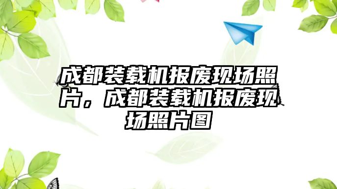 成都裝載機(jī)報(bào)廢現(xiàn)場照片，成都裝載機(jī)報(bào)廢現(xiàn)場照片圖