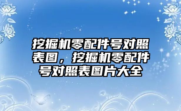 挖掘機(jī)零配件號(hào)對(duì)照表圖，挖掘機(jī)零配件號(hào)對(duì)照表圖片大全