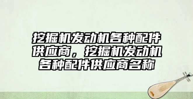 挖掘機發(fā)動機各種配件供應(yīng)商，挖掘機發(fā)動機各種配件供應(yīng)商名稱