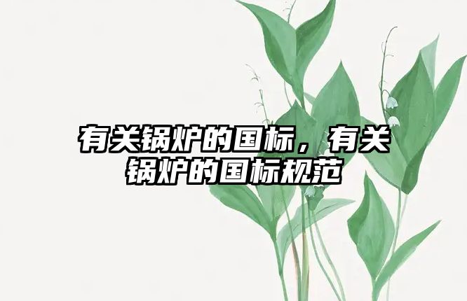 有關(guān)鍋爐的國標，有關(guān)鍋爐的國標規(guī)范