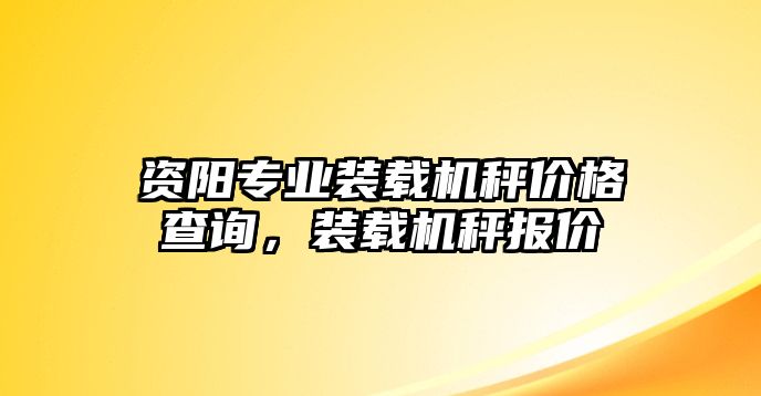 資陽(yáng)專(zhuān)業(yè)裝載機(jī)秤價(jià)格查詢，裝載機(jī)秤報(bào)價(jià)