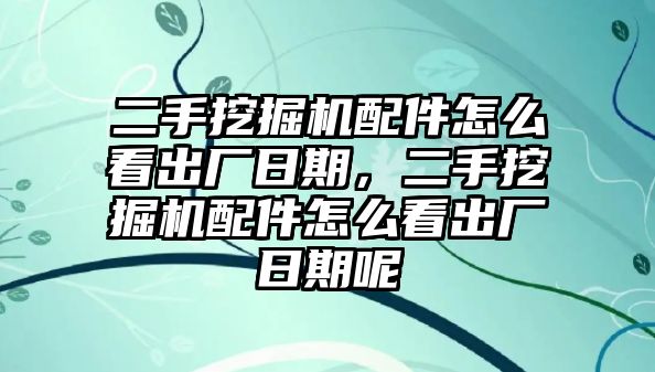 二手挖掘機配件怎么看出廠日期，二手挖掘機配件怎么看出廠日期呢