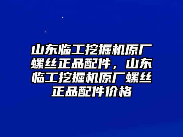 山東臨工挖掘機(jī)原廠螺絲正品配件，山東臨工挖掘機(jī)原廠螺絲正品配件價(jià)格