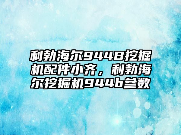 利勃海爾944B挖掘機(jī)配件小齊，利勃海爾挖掘機(jī)944b參數(shù)