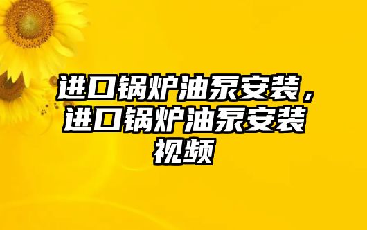 進口鍋爐油泵安裝，進口鍋爐油泵安裝視頻