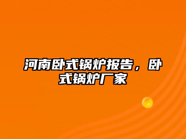 河南臥式鍋爐報(bào)告，臥式鍋爐廠家