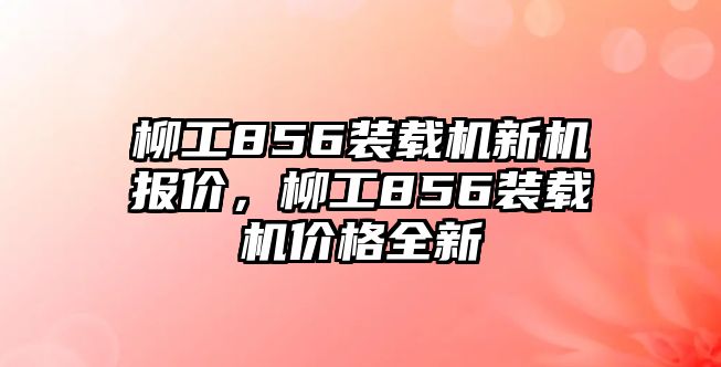 柳工856裝載機(jī)新機(jī)報價，柳工856裝載機(jī)價格全新